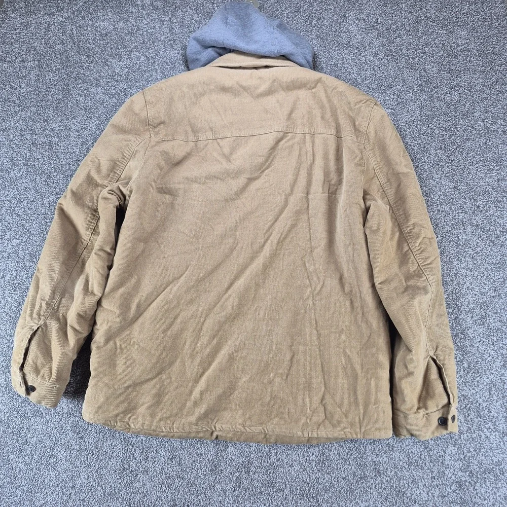 Levi's Corduroy Sherpa Lined Trucker Jacket Mens‎ Large Hooded Brown